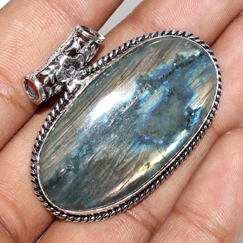 Huge fiery labradorite 925 - fiery,
