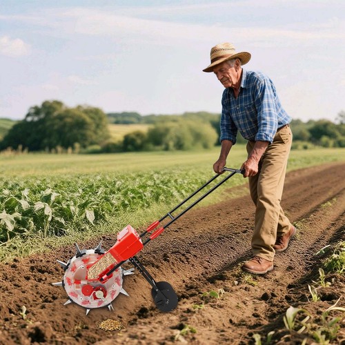 Holes hand push seeder - 10,