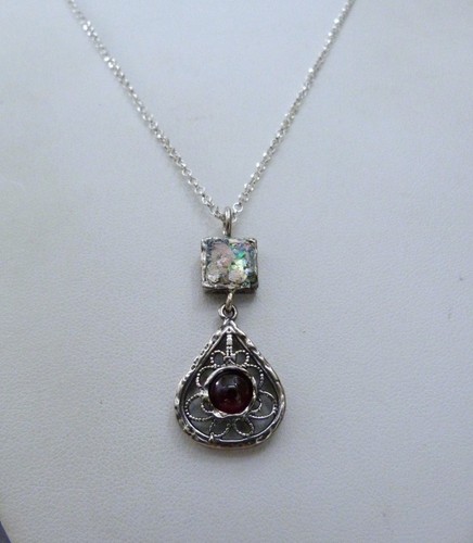 Ascopa sterling silver - silver, garnet