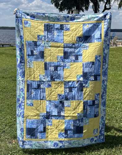 Handmade lap quilt cotton - handmade,