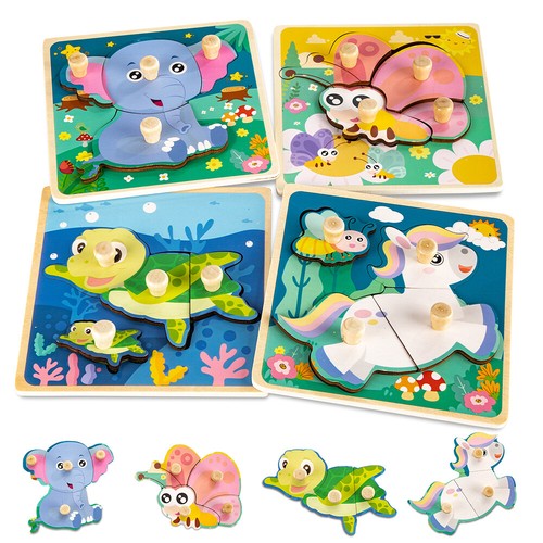 Pack wooden puzzles for - pack,