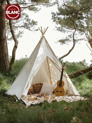 Kids white teepee tent - white,