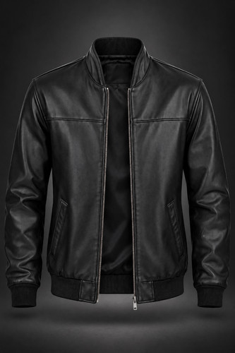 Men genuine leather - leather, bomber