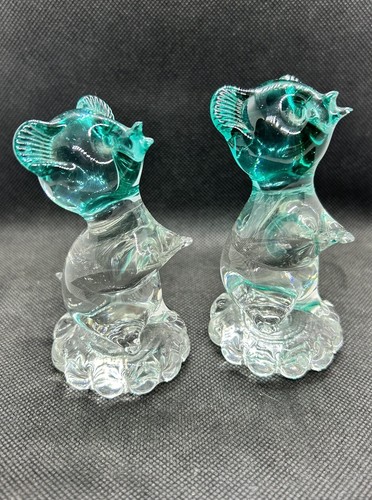 Set turquois blue glass - of,