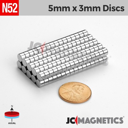 5mm 3mm n52 round disc - 5mm,