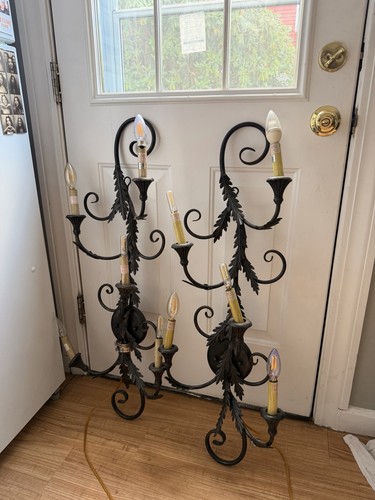Pair vintage wrought - vintage,