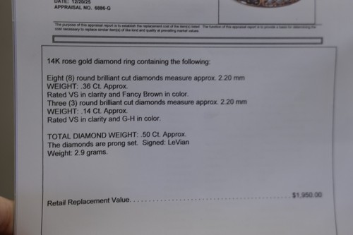 14k rose gold levian - rose, diamond