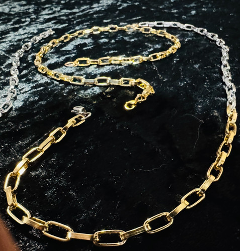 Tennis necklace chain gold - tennis,