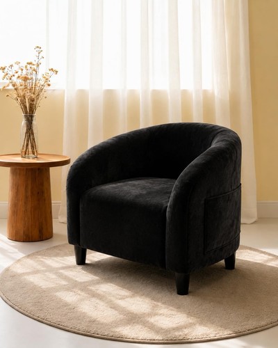 Boucle accent chair - chair, living