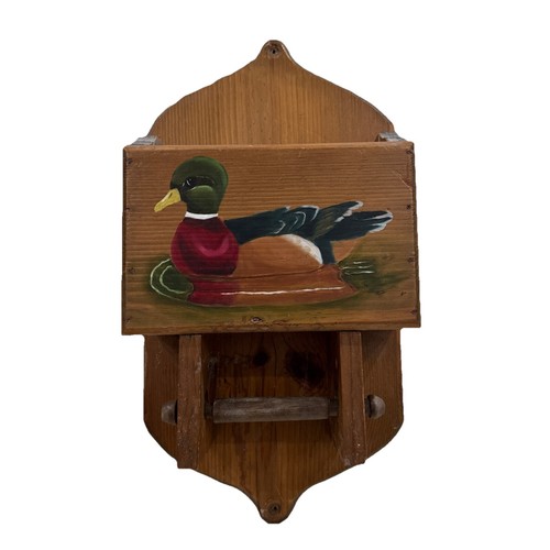 Vtg wood duck bathroom - wood,