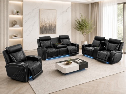 New led power recliner - recliner, 3pc
