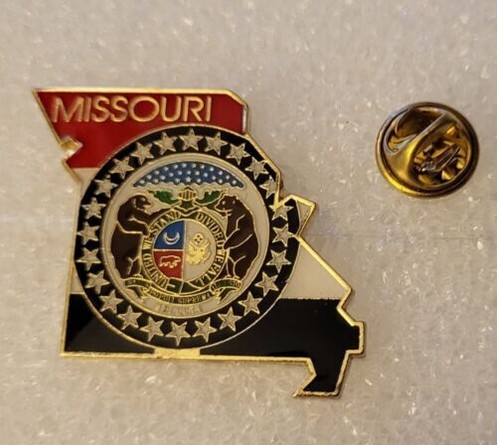 Missouri state flag map - missouri, lapel