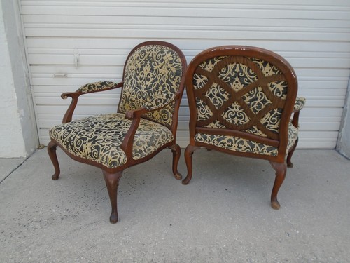 Pair bergere chairs lounge - bergere,