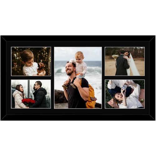 12x24 black wood picture frame - black,