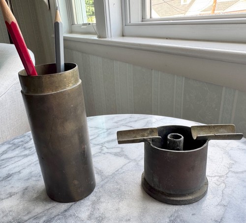 Wwii brass shell casing trench - shell,