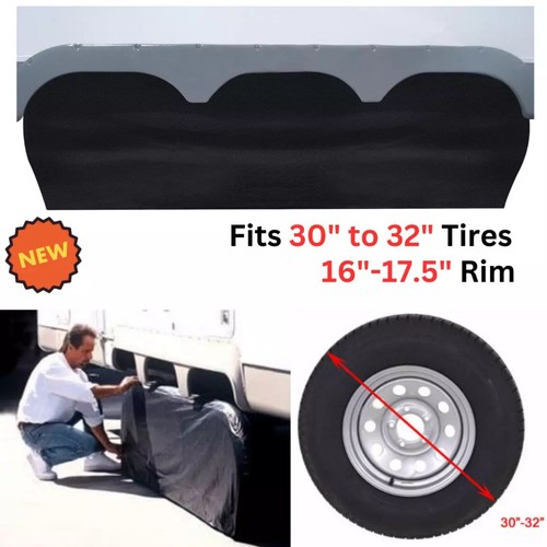 Black triple axle wheels - rv,