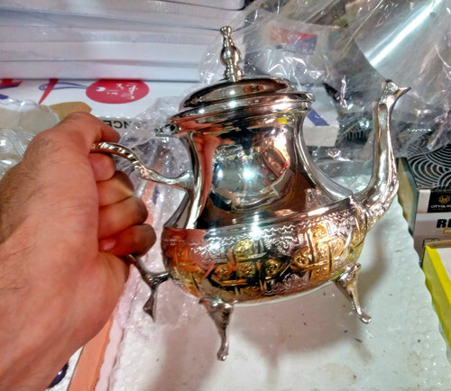 Moroccan handmade tea pot - tea,