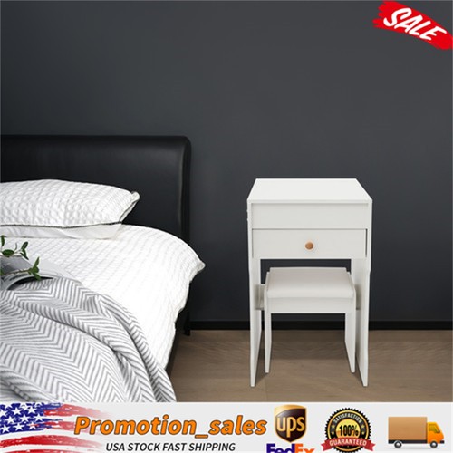 White vanity table - vanity, mirror