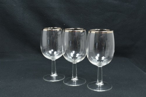 Silver rim wine - wine, goblets