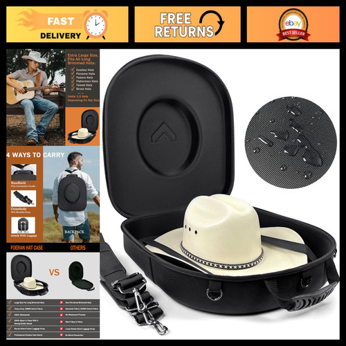 Travel hat case for - travel, cowboy