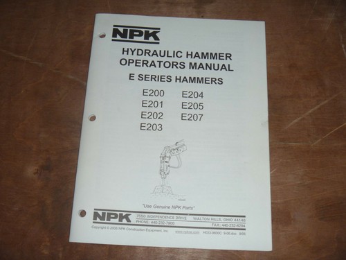 Npk e204 e205 - e204, hydraulic