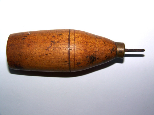 Antique wood handle - wood, awl