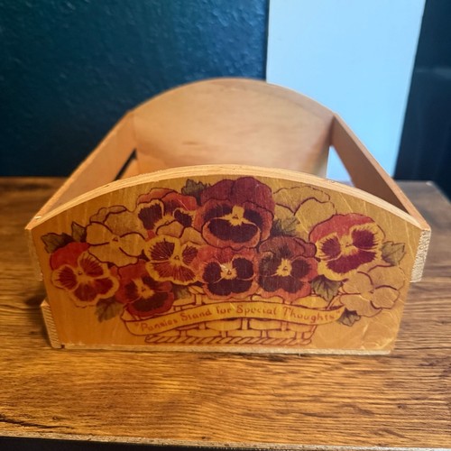 Vintage hand painted wooden - vintage,