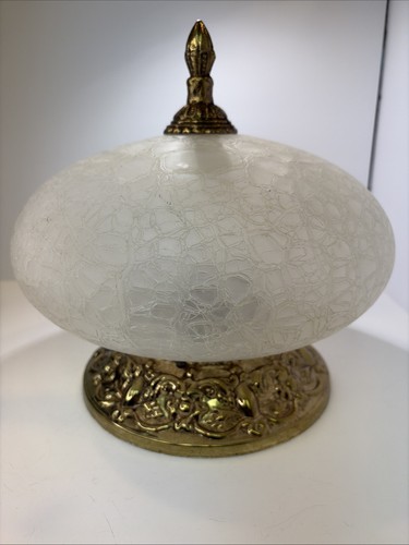 Oval crackle glass flush - 10.5",