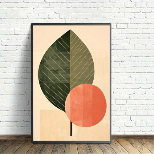 Geometric leaf circle - geometric,
