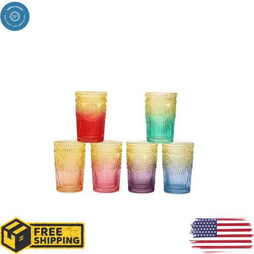 6pcs 12oz gradient glass - 12oz,