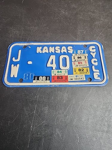 1980 kansas motorcycle license - kansas,