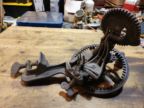 Vintage cast iron apple peeler - vintage,