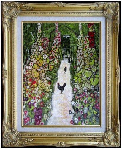 Framed hand painted oil - hand,
