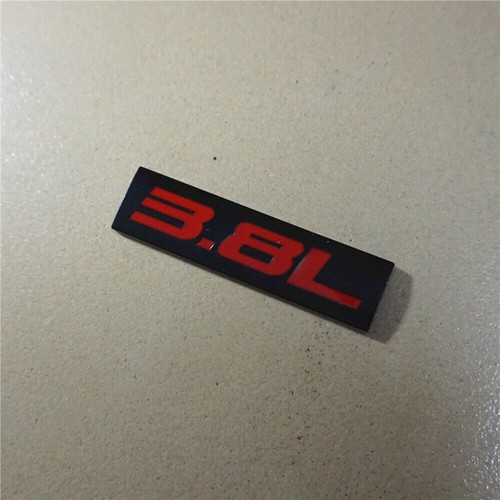 Red black metal badge - 1x,