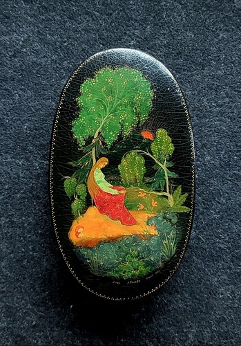 Palekh 1950 russian lacquer - ❗palekh,