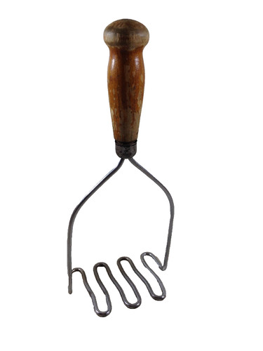 Vintage metal potato masher - vintage,