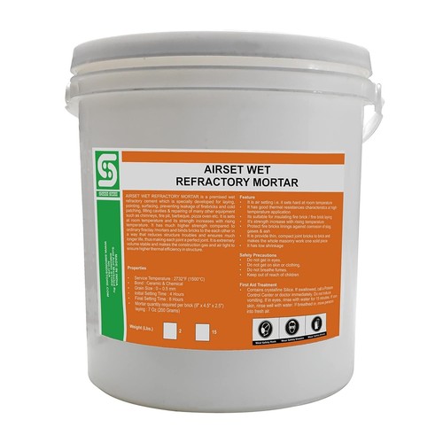 Refractory mortar lbs wet - refractory,