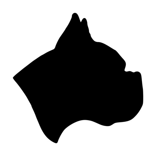 Boxer head vinyl decal - decal, sticker