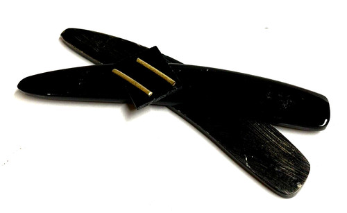 Cattle horn straight razor - straight,