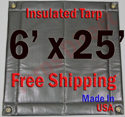 Insulated poly tarp - 6', 25'