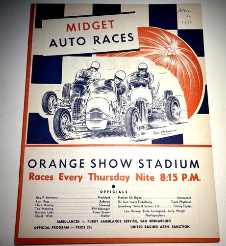 Midget auto races - midget, program