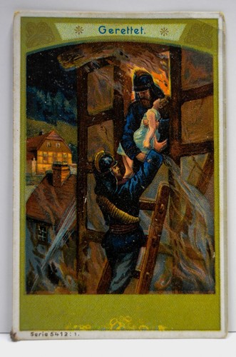 German trade card fire - german,