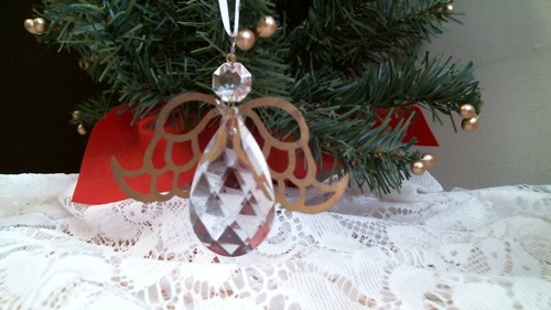 Chandelier crystal angel with - angel,