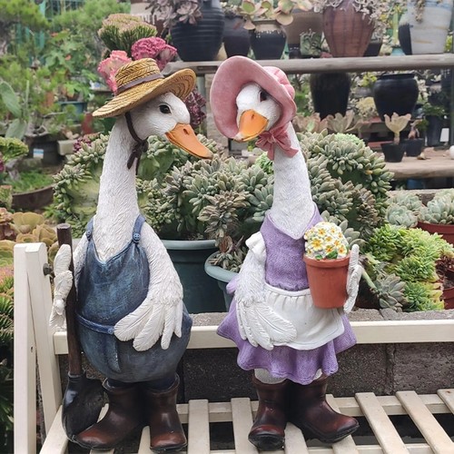 Resin duck animals - resin, statues