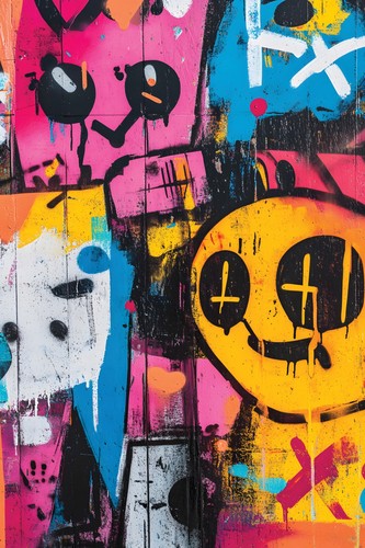 Urban graffiti wall - graffiti,