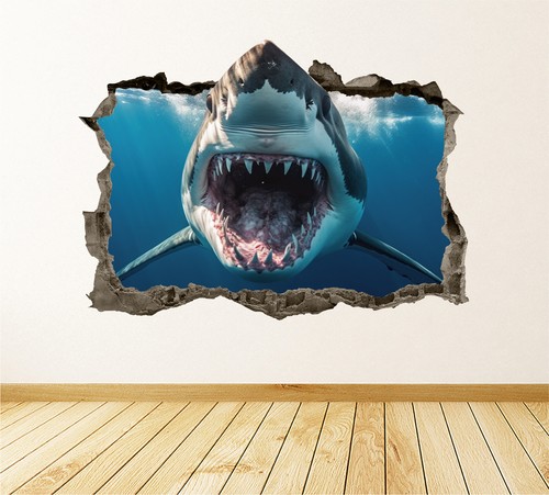 Ocean shark wall decal - ocean,