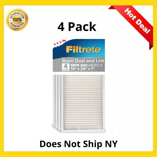 4pk filtrete 14x24x1 hvac - 14x24x1,