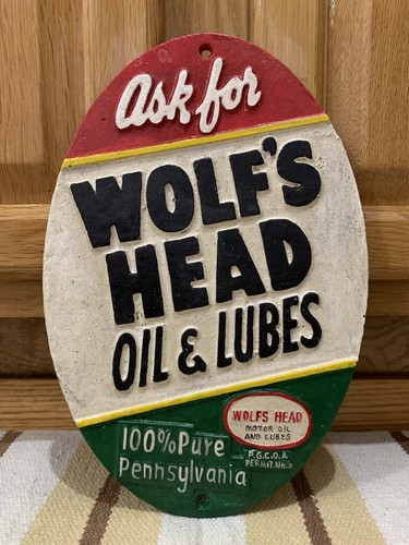 Wolfs head oil lube - cast, iron