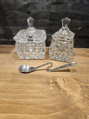 Vintage cut glass jam - cut,
