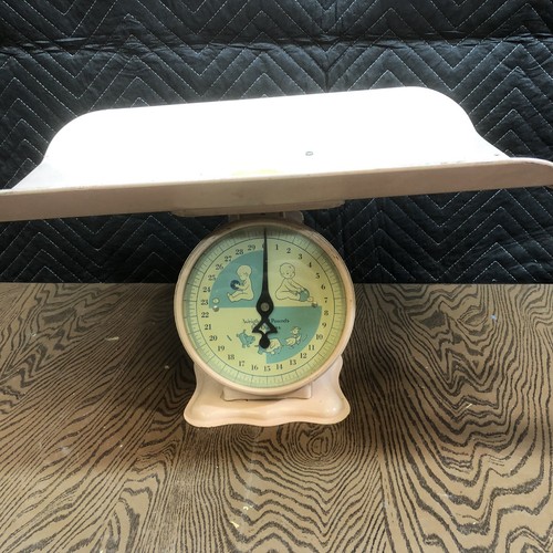 Antique nursery baby scale - baby,